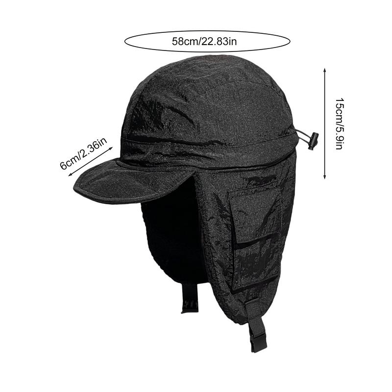 Chapéu caçador de inverno para homens e mulheres, chapéu de piloto à prova de vento com aba de orelha, chapéu de soldado ao ar livre, acessórios de fantasia à prova de frio