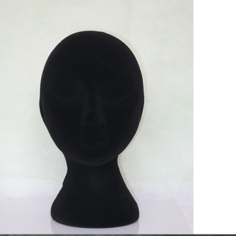 1 stk mandlige kvinder mannequin hoved model styrofoam skum dukke paryk briller hat display stand holdere 7 stilarter: F