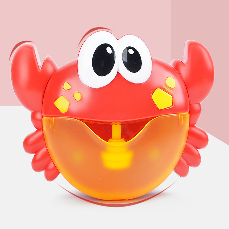 Børn boble maskine krabbe med musik børn badelegetøj sæbe automatisk boble maker baby badeværelse legetøj