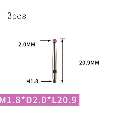 Mini 10mm Dial Indicator Magnetic Stand Base Holder Dial Test Comparator For Equipment Calibration: 3pcs ruby probe