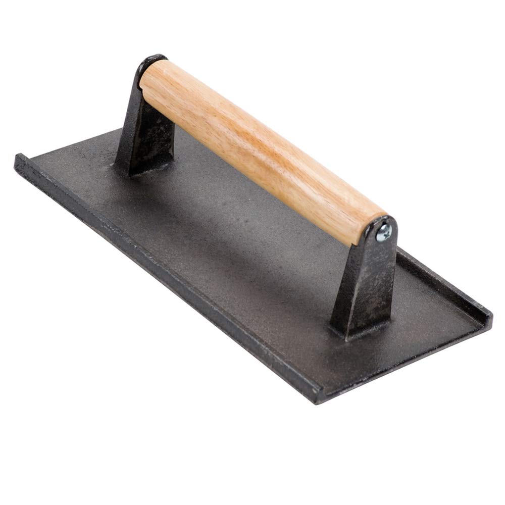 Iron Steak Weights,BBQ Heavy Weight Bacon Press with Wooden Handle for Grill ,Burgers and Sausage Sausage Maker