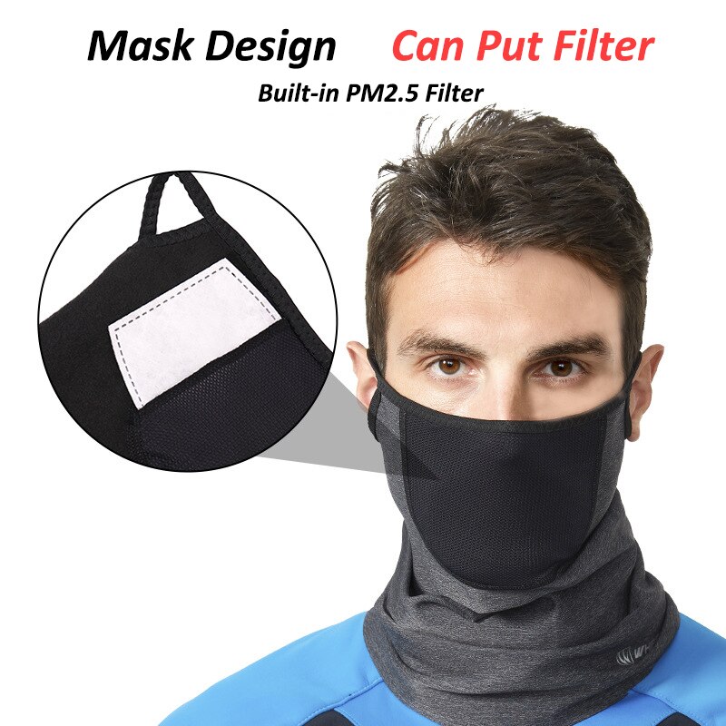 Winter Keep Warm Bike Face Mask Men Women Cycling Half Face Mask Replaceable Filter Mask Waterproof Dust-proof Bicycle Scarf