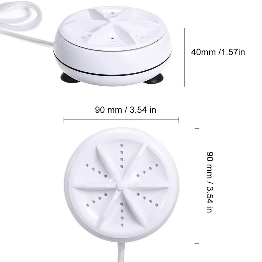 Ultrasonic Turbo Washer Portable Washing Machine Mini Ultrasonic Light Wave Convenient Travel Home Business Travel USB