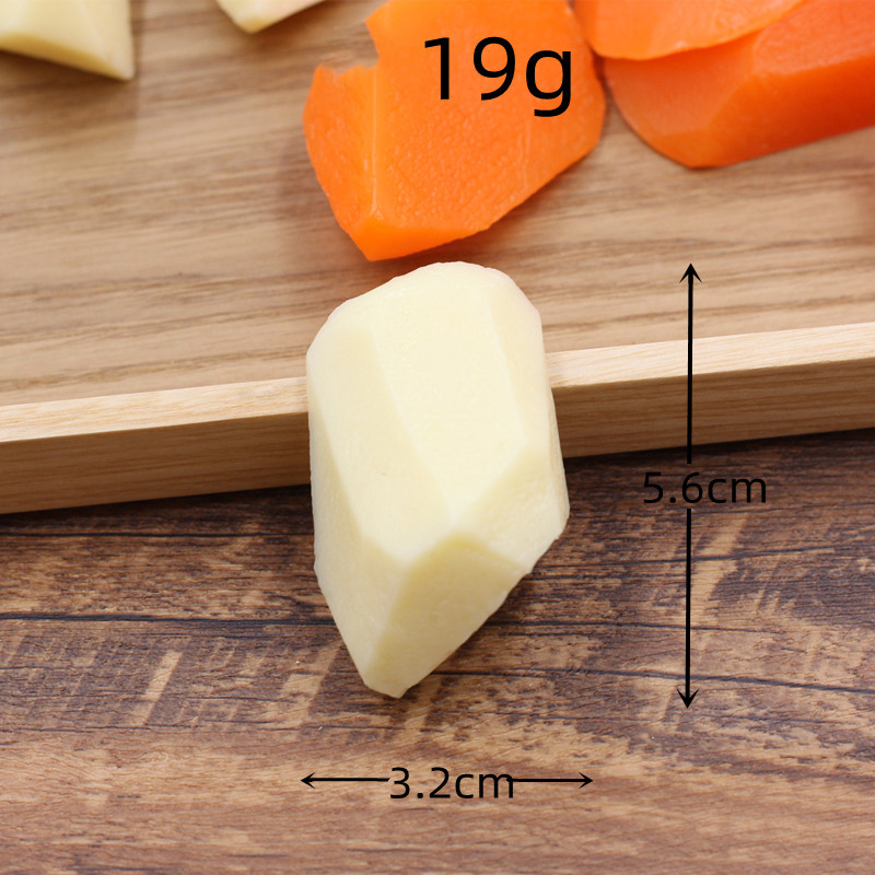 Simulerad mat potatisblock potatisblock morotsblock grönsaksmodell äta lekrätter set fotografering rekvisita: Ljusgul