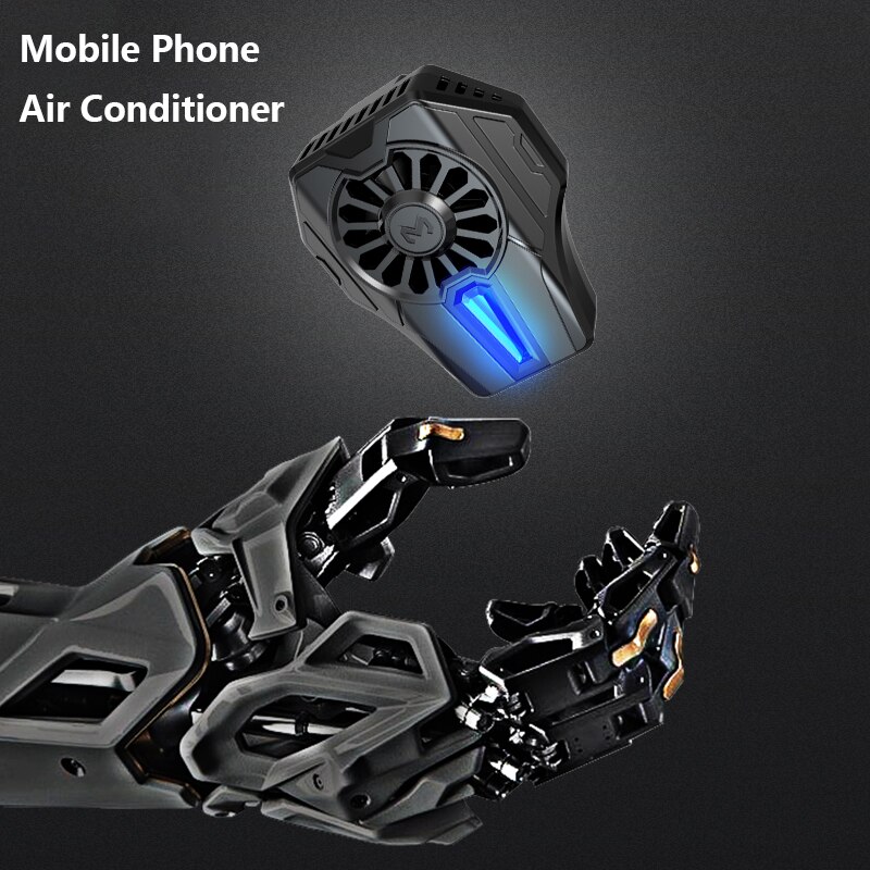 Original funcooling ventilador do radiador portátil ajustável telefone jogo com luz de fundo rgb para iphone xs max/xr/8/7/6 huawei samsung
