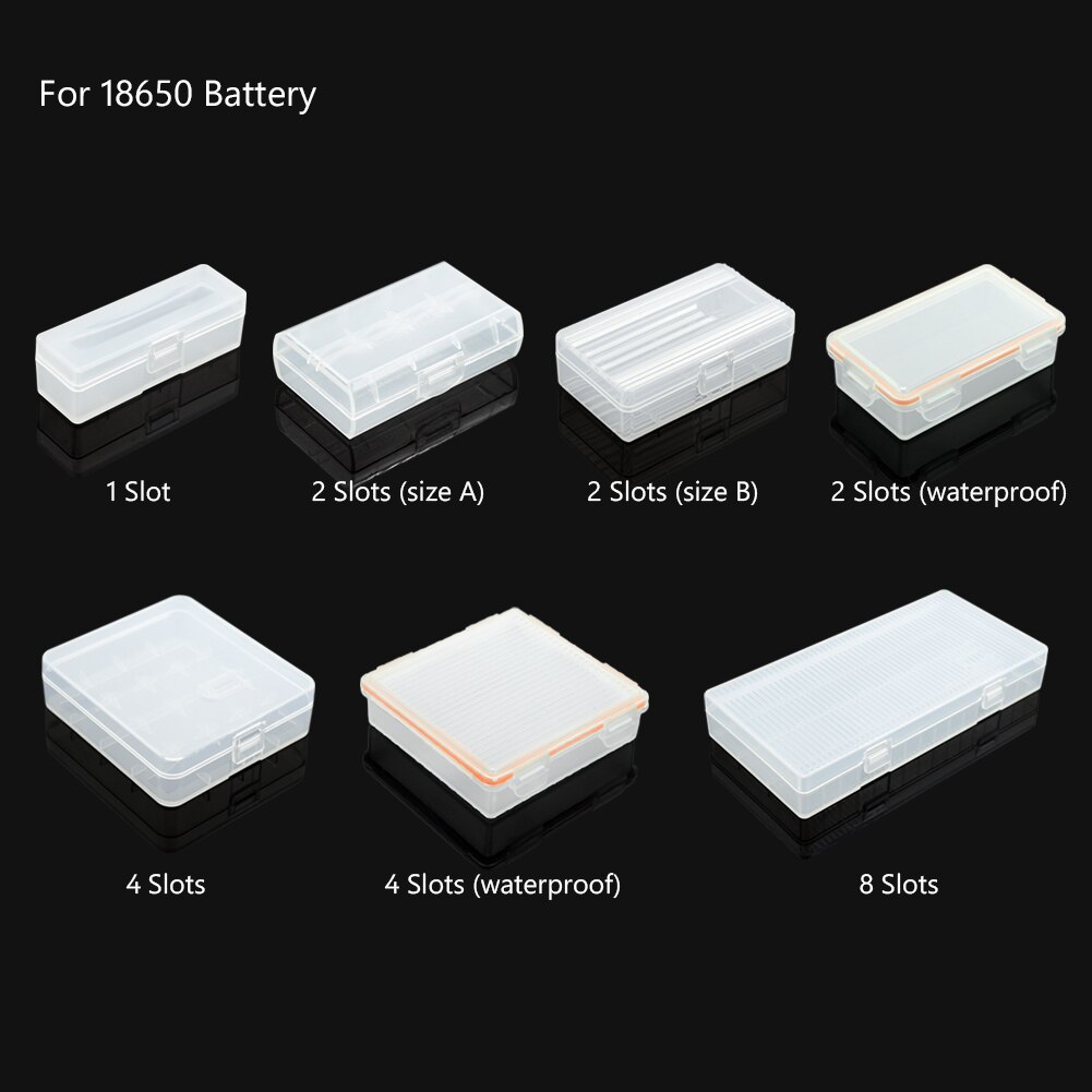 Container Bag Case Elistooop Plastic Geval Houder Storage Box Cover Voor CR123 18350 9V 6F22 26650 Batterij Box Organizer box Case