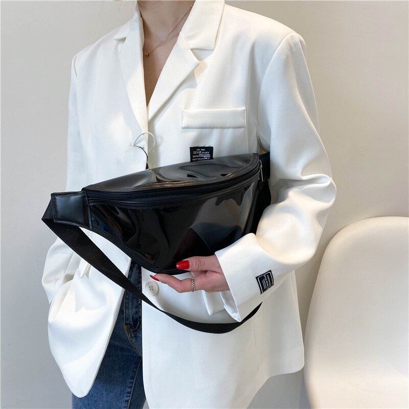 Frauen Taille Tasche transparent Packung Geldbörse lässig Große Telefon Gürtel Tasche Beutel Reise Telefon Tasche fanny Banane Beutel