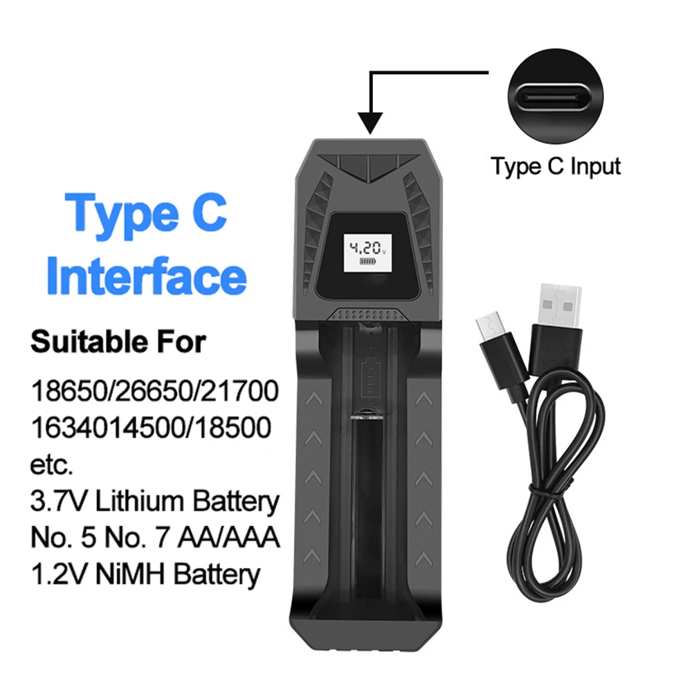 LCD Display Battery USB Charger 1/2/4 Slots For 18650 4.2V Rechargeable Lithium Battery For 1.2V NI-MH AA / AAA Battery Charger