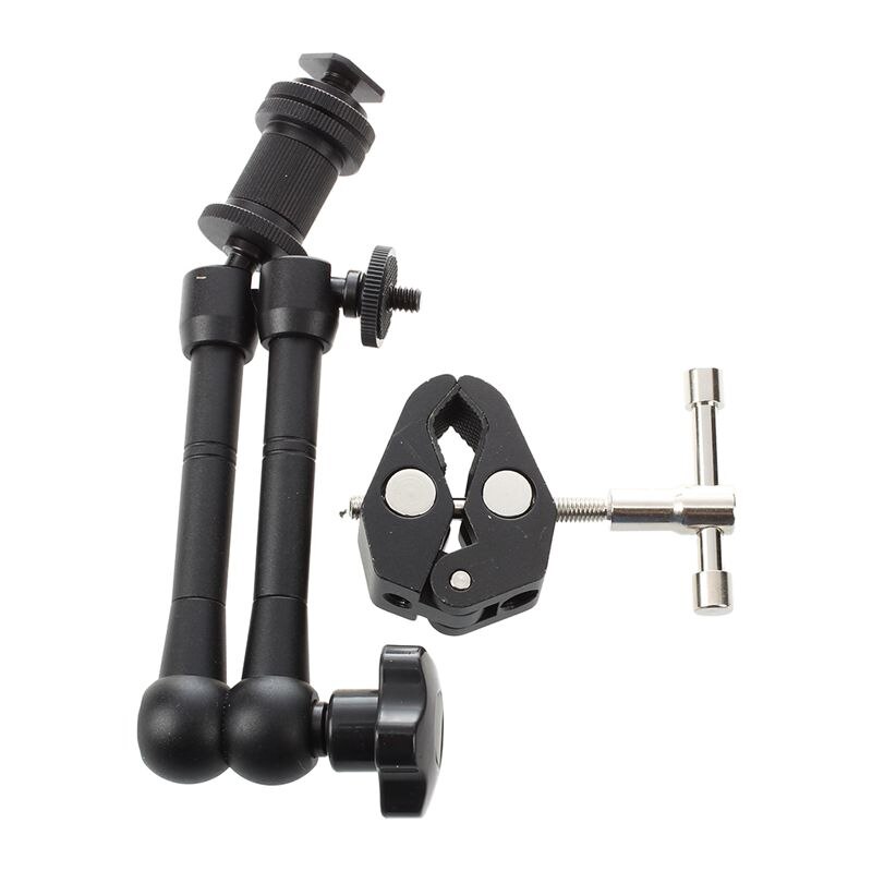 11 &quot;Inch Wrijving Scharnierende Magic Arm + Super Clamp Krab Tang Clip Voor Dslr: Default Title
