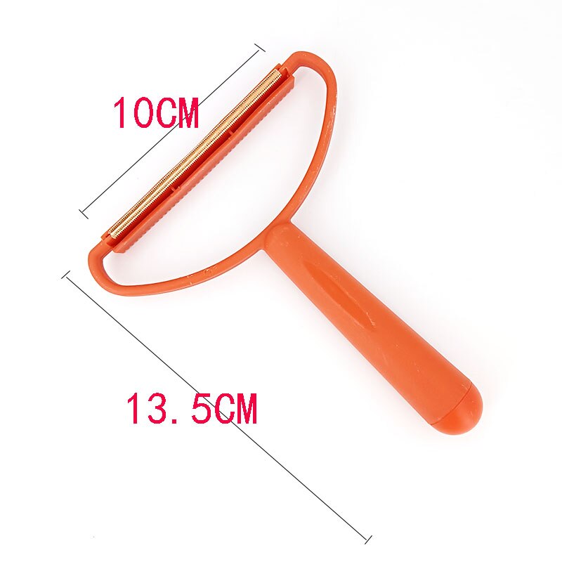 Double Sided Reusable Cleaning Brush Clothes Lint Removal Static Brush Home Coat Suit Brush Pet Hair Remover: Orange