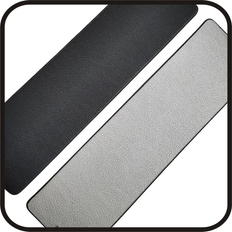 Pulsera de cuero con geométrico para mujer, brazalete de piel con de pirámide de Egipto de 40mm, con colores reversibles, de Francia: black silver leather