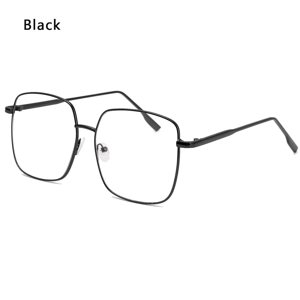 1 PC Anti Blue Ray Glasses Metal Frame Computer Glasses Women Eyewear Comfort Resin Lens Optical Spectacle Frames: black