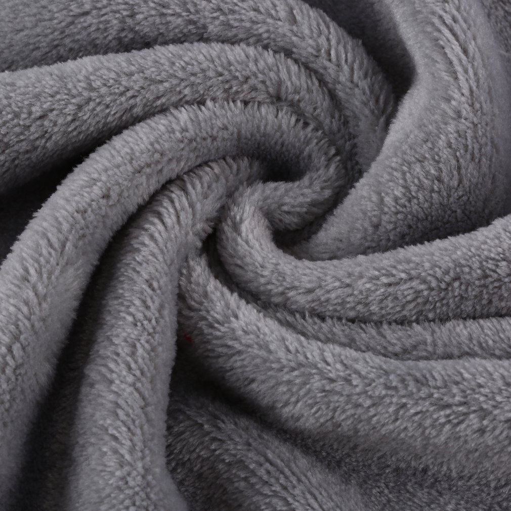 Mjuk och varm korall sammetsfilt vinterlakan överkast soffa rutigt tyg lätt mekanisk tvätt flanellfilt: Silvergrå