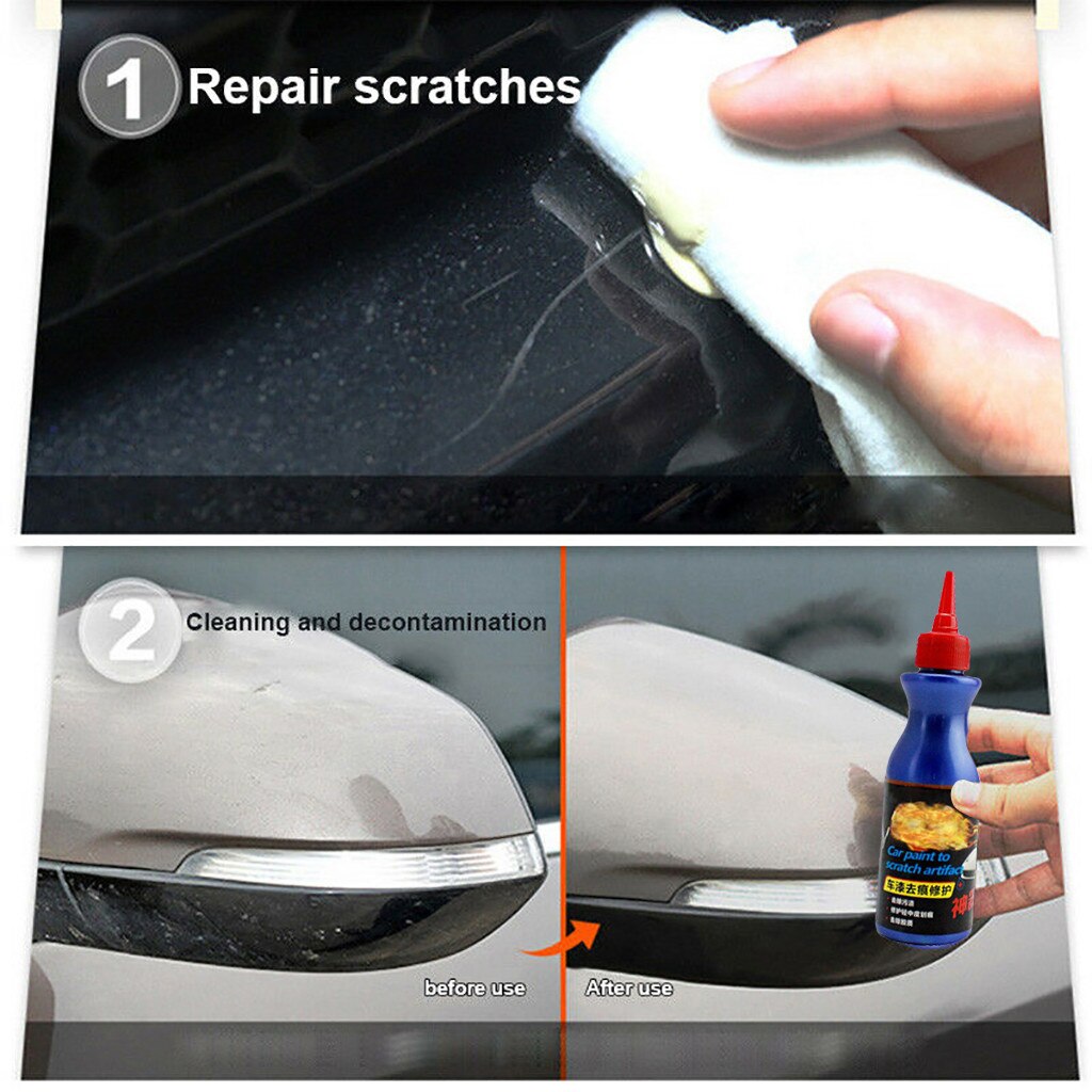Bil ridse reparation flydende poleringsvoks + svamp hurtig reparation ridse maling vedligeholdelse voks bilpleje voiture polsk