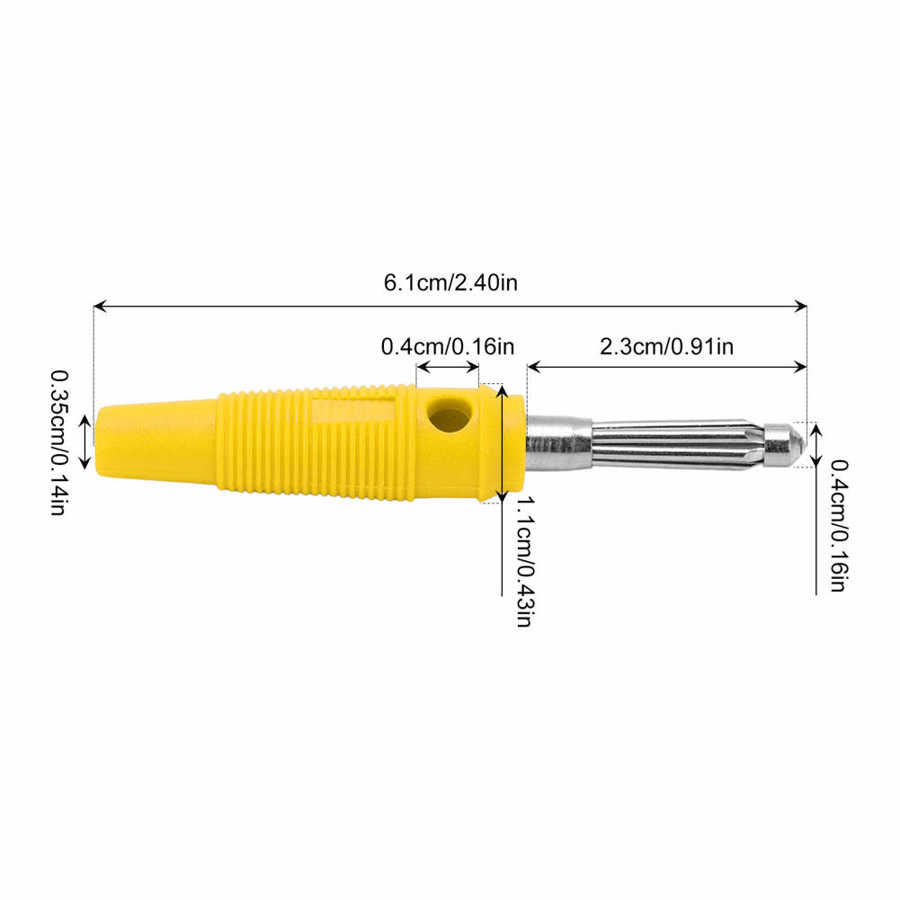 4mm wtyczka bananowa dobry kontakt 7 głośniczek z pinami złącza bananowe z miękkim rękaw izolacji dla głośnika