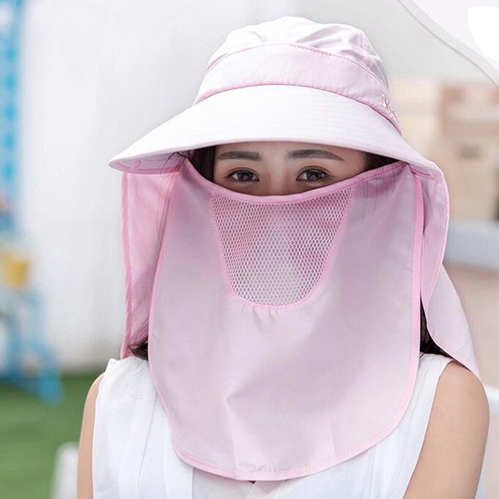 Unisex zonnehoed uv-bescherming gezicht nek flap zonnekap gezicht man zonnekap zomerhoed werk casual hoed zomer: Pk