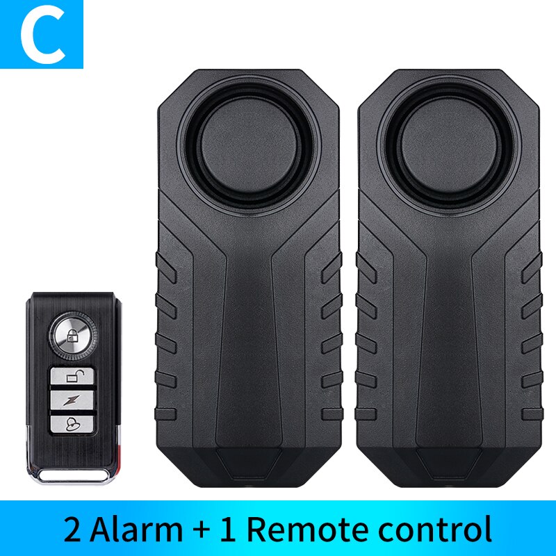 Détecteur Anti-perte de rappel de Vibration, télécommande électrique pour voiture, vélo moto, alarme de sécurité étanche: Set C