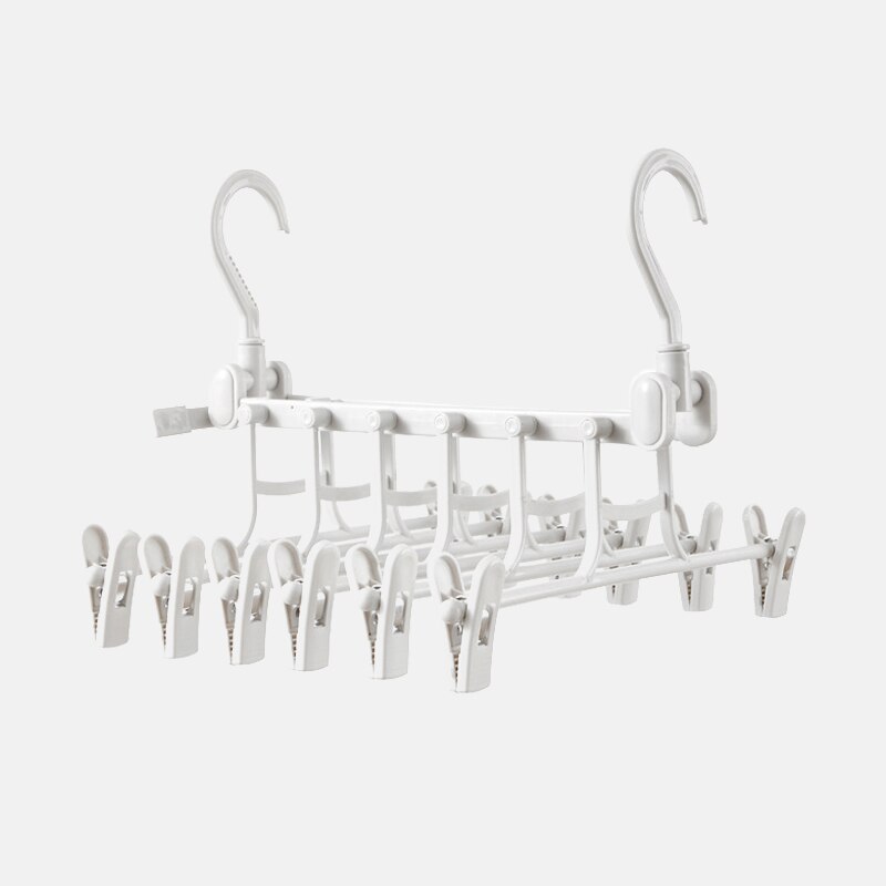 1 Pc Multipurpose Clothes Hanger Multi-layer Folding Hangers Clothing Save Space Storage Rack Wardrobe Organization: 2