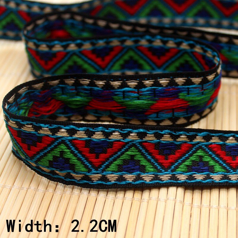 10yards/lot 10yards Ethnic Tape Jacquard Webbing Retro Customs Computer Embroidered Clothing Accessories polyester straps: 3