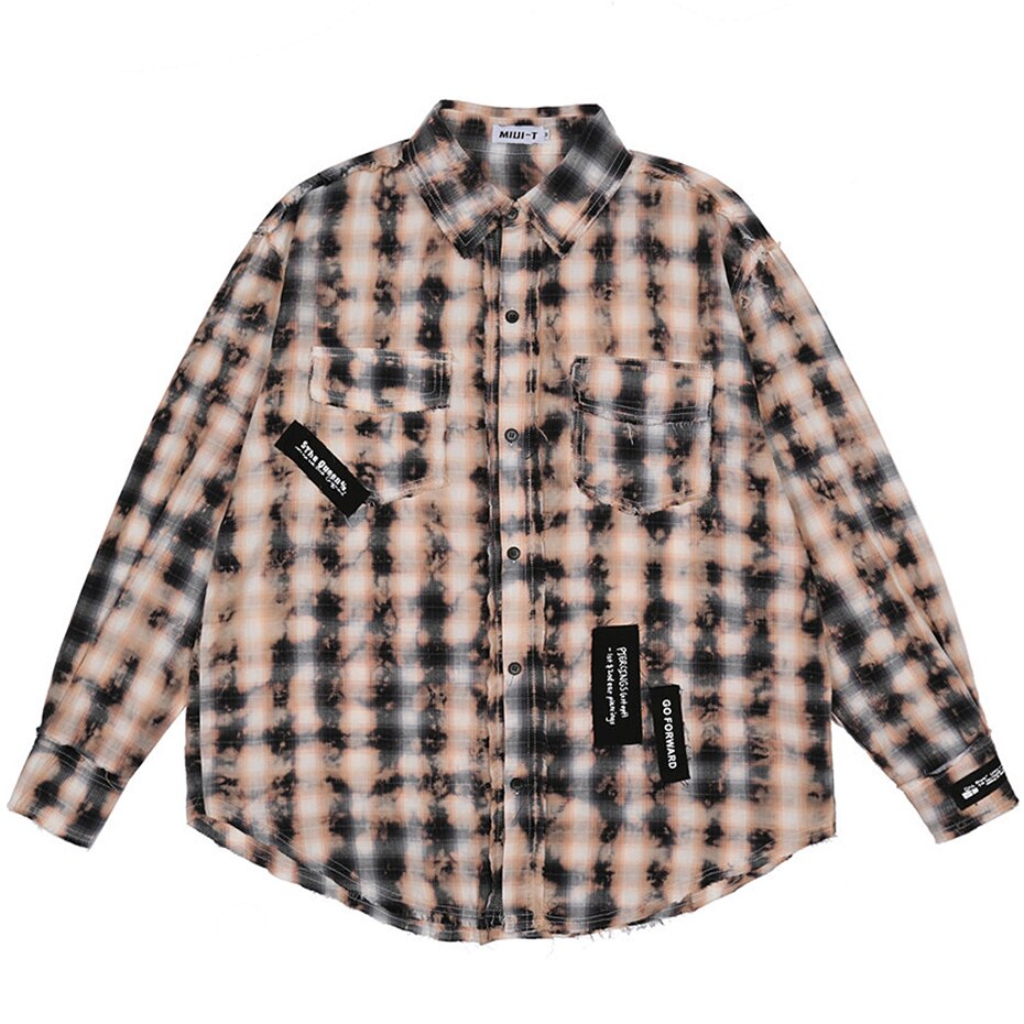 Men's Shirts Oversized Street Style Harajuku Streetwear Long Sleeve Women's Blouse Hip Hop Korean Autumn Clothes