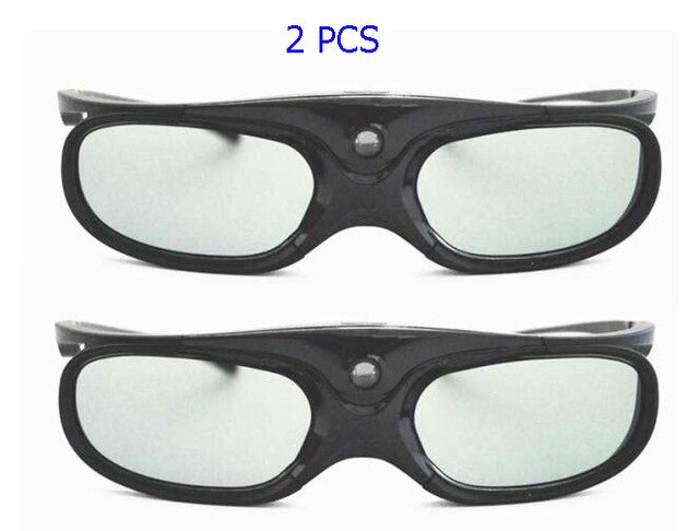 Lentes 3D con obturador activo recargable, compatible con 96/120/144HZ para Xgimi Z3/Z4/Z6/H1/H2 Nuts G1/P2 Acer BenQ y DLP LINK proyector: 2PCS