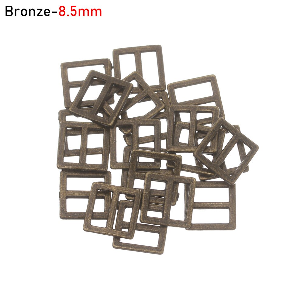 Hebilla de cinturón trideslizante para DIY para muñecas bolsas de ropa, Mini hebillas, botones, Diy para muñecas, accesorios de ropa, 20/40 Uds.: Bronze - 8.5 mm / 40 Pcs