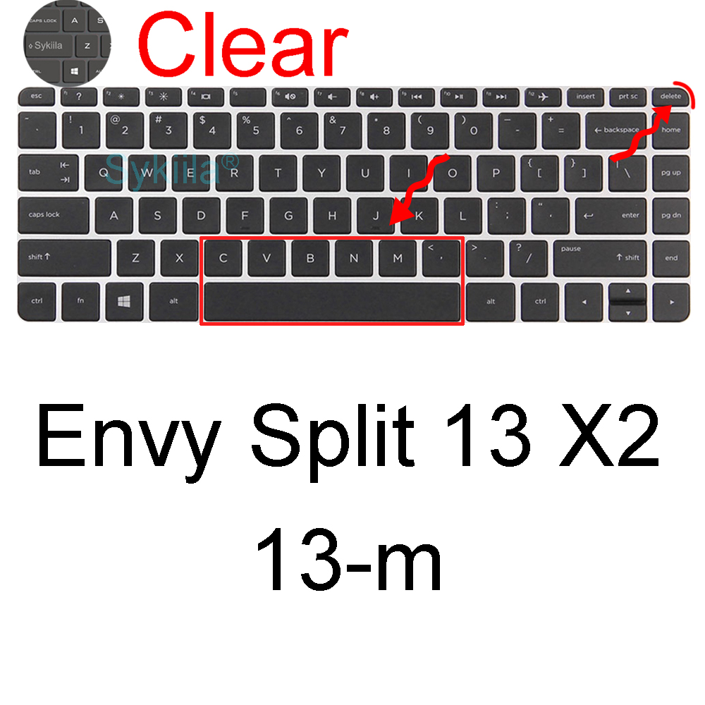 Housse de clavier pour HP ENVY 13 13-BF 13-AY 13-AR 13-BA X360 13-BD 13-AG 13-AH 13-AQ 13-M 13-D, étui de protection en Silicone 13.3: MULTI