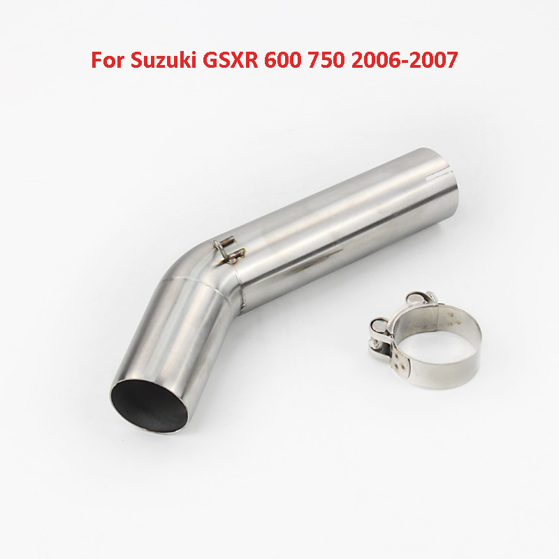 Motorfiets Uitlaat Mid Link Pijp Rvs Sluit Link Tube Voor Suzuki GSXR 1000 2005-2006 GSXR 600 750 2006