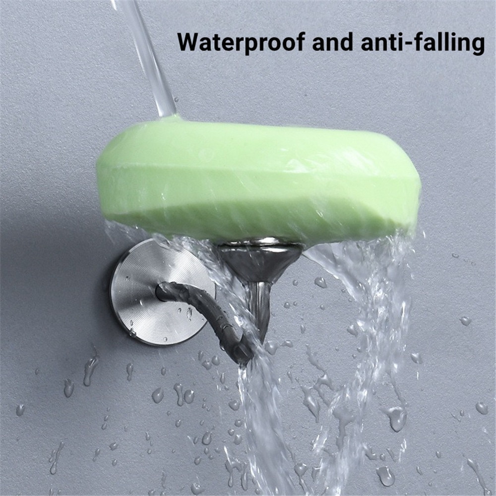 Nowa gorąca mydelniczka samoprzylepna mydelniczka magnetyczna wisząca sztabka ze stali nierdzewnej bez wiercenia w łazience