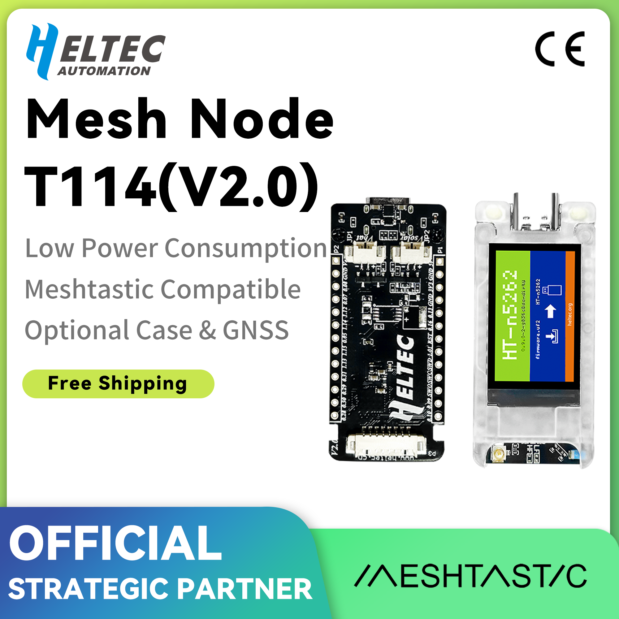 Neuer Meshtastic Tracker Heltec T114 V2 nordisch nRF52840 SX1262 LoRaWAN LoRa Arduino Positionierungsgerät niedrig Energie BLE WiFi