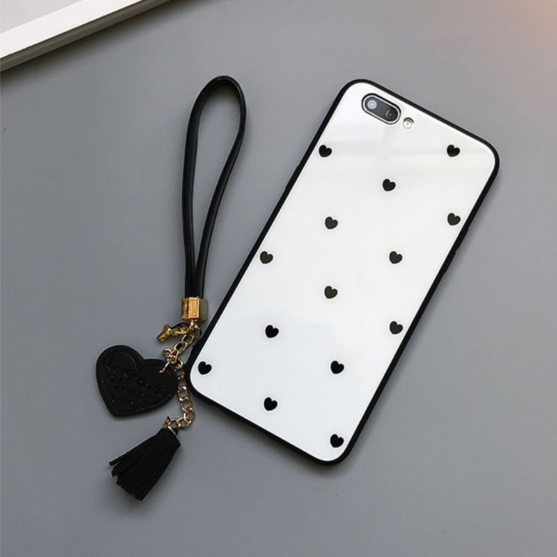 Love-cordón de muñeca con borlas y corazón para teléfono móvil, pulsera con cordón para iPhone 7, 8X6, Samsung, Xiaomi, cámara, USB, unidades Flash, llaveros