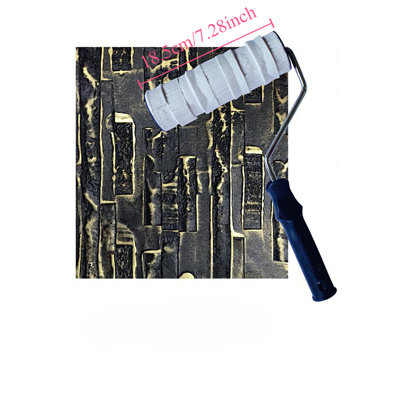 Strumento di verniciatura a rullo di vernice per timbro di protezione in gomma da parete rullo di vernice in rilievo con ruota in ceramica con vernice strutturata in poliuretano: SPAZIO GRIGIO