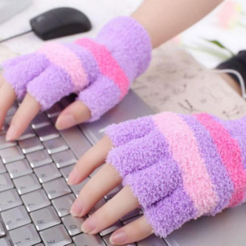 Gant chauffant sans doigts USB gants chauffants hiver chauffe-main alimenté par batterie thermique étanche moto gants de Ski