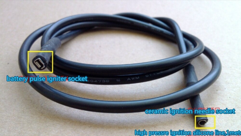 FOUR head electronic pulse igniter+high pressure ignition silicone line(1m)+ceramic ignition needle for oven,stove,griddle etc