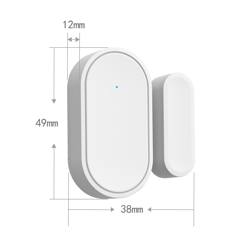 Wireless Door Window Detector Mini Tamper Alarm Sensor for All 433Mhz Home Alarm Ultra-Low Power Security Smart Gap Sensor