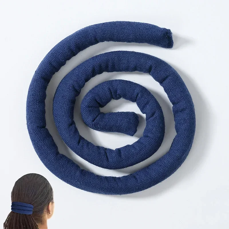 Bandas para el cabello flexibles coloridas, cuerdas para el cabello de estilo étnico, lazos, diadema de cola de caballo, rastas, horquilla larga para cola de caballo, accesorios para el cabello: Gris oscuro