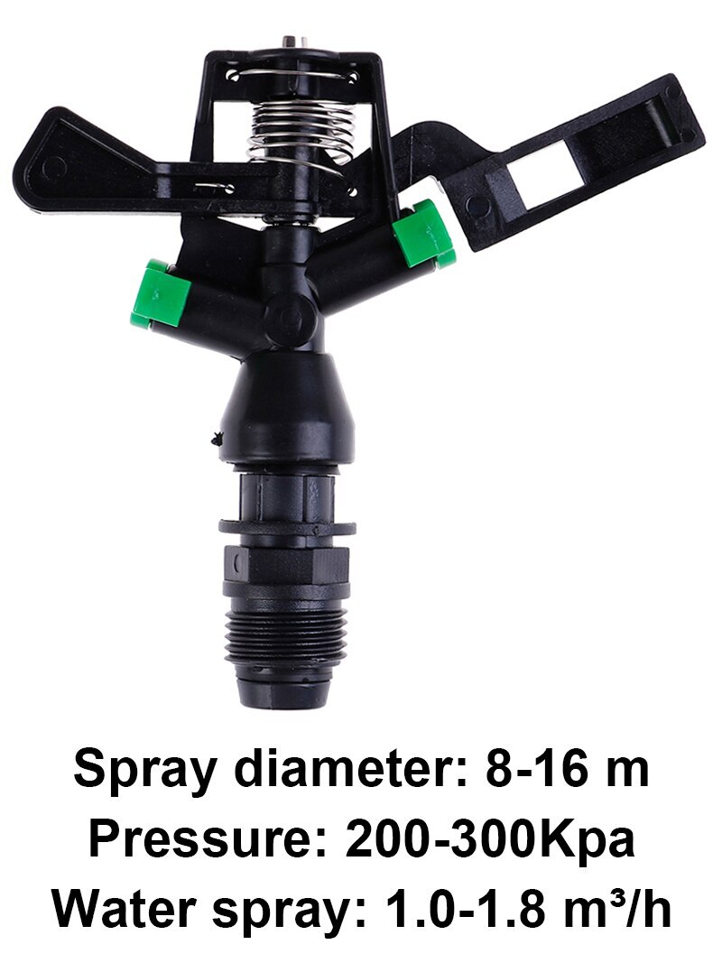 360 Degree Rocker Nozzle Rotating Jet Sprinkler For Yard Garden and Lawn Agriculture Irrigation Sprinkler Head 1/2" Male Thread: 10.5cm