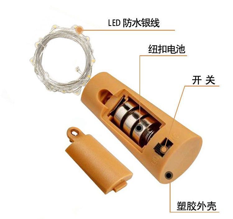 Blinkende LED Kork licht Flasche Stopper lampe kupfer draht 1 m 2 m 3 m freundlicher Spielzeug für Party Ich bin Freien mit Kupfer Draht Schnur glänzend