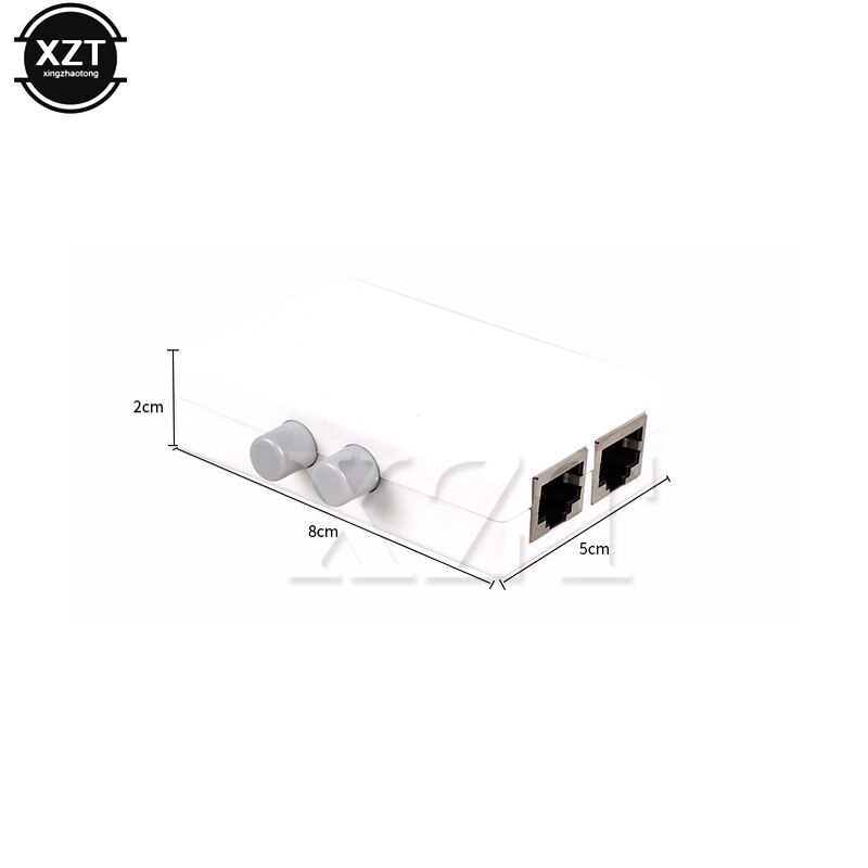 2 Poort RJ-45 Netwerk Switch Ethernet Netwerk Box Switcher Dual 2 Way Port Handmatige Sharing Switch Adapter