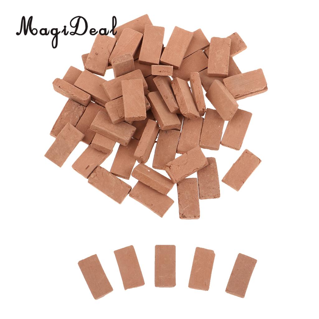 100x 1/35 Mini Realistic Clay Bricks Model for Sand Table Armor Scenery Building Accs