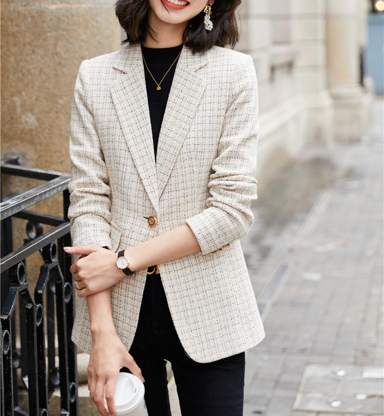 Lauri laki blazer dame office wear blazer jakke vintage sort blazer frakke plus size efterår vinter
