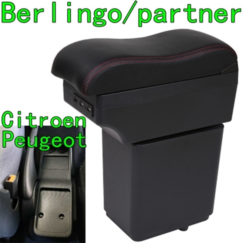 Voor Citroen Berlingo Armsteun Doos Peugeot Partner Auto Accessoires Originele Hand Doos Dubbele Laag Oplaadbare