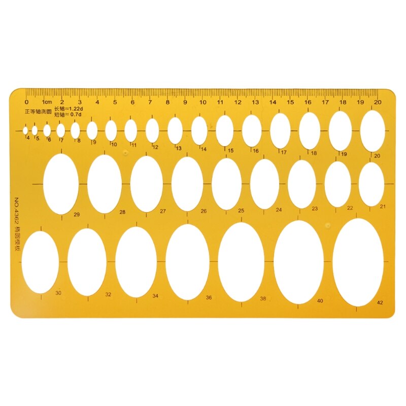 Ellipse Oval Template Geometry College Math Measuring Tool Stencil Ruler Student R66F: 5AC1100488