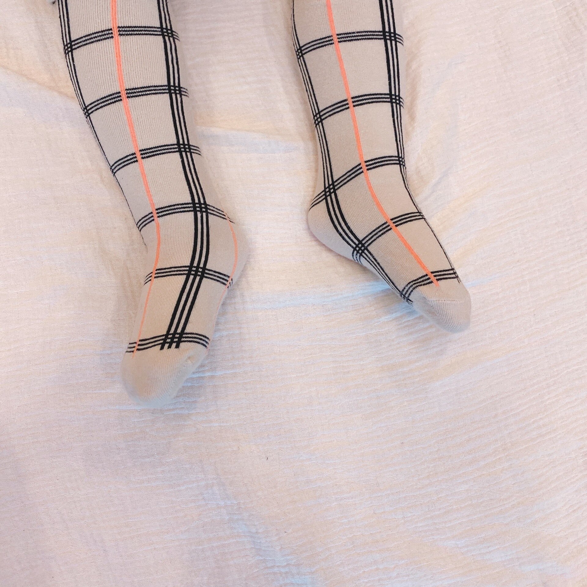 Peuter Kinder Sokken - Geruit Patroon - Katoen - Unisex - 2 Paar