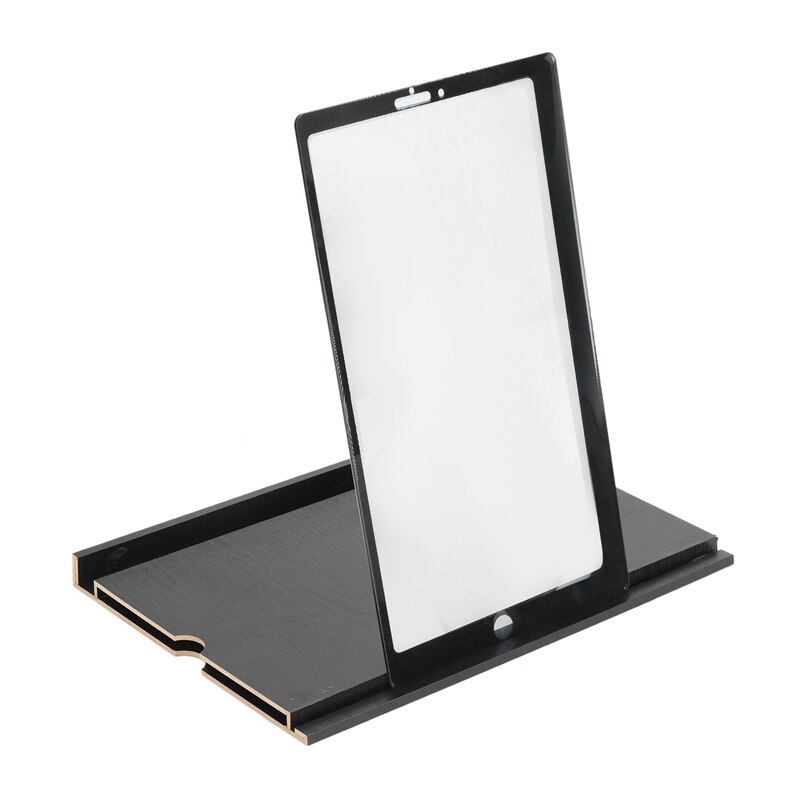 -3X 4X 12 Inch Houtnerf Horizontale En Verticale Scherm Dual-Purpose Mobiele Telefoon Screen Vergrootglas Hd 3D Video vergrootglas