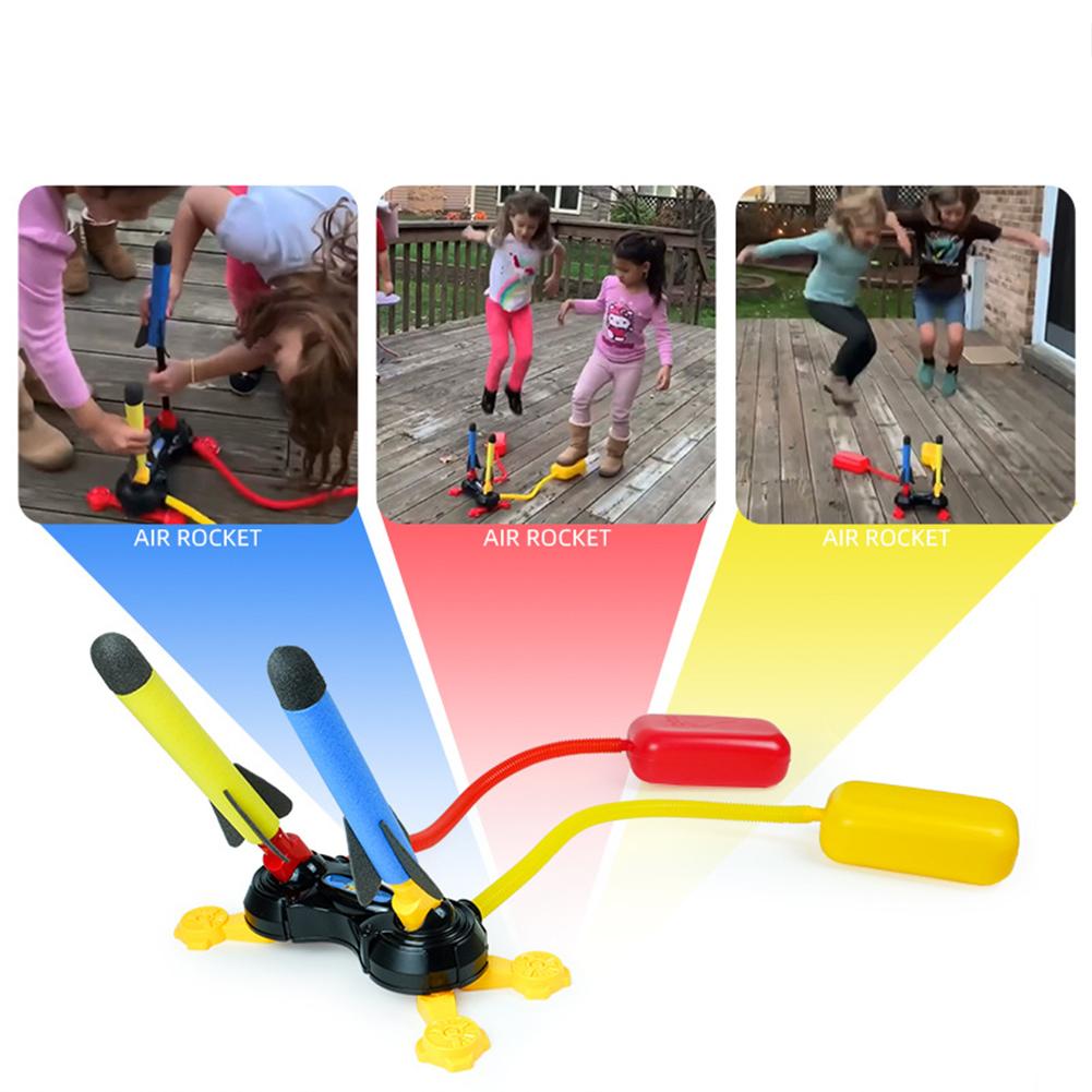 Toy Rocket Launcher for Kids Air Pressed Pump Jump Stomp Rocket Pedal Games Outdoor Game Toy Sports for Kids and Adults