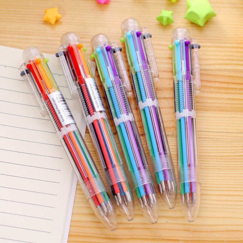 1 stuk kawaii 6- kleuren markeerstift studenten markeerstiften markeerstiften penseelstiften pastelmarkers aquarel fluorescerende pen tekenen: 100-1 stuks