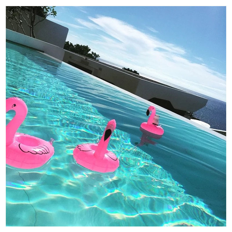 4-delige Opblaasbare Flamingo Bekerhouder Voor Zwembad – Drijvende Bar Voor Strand- En Tuinfeesten