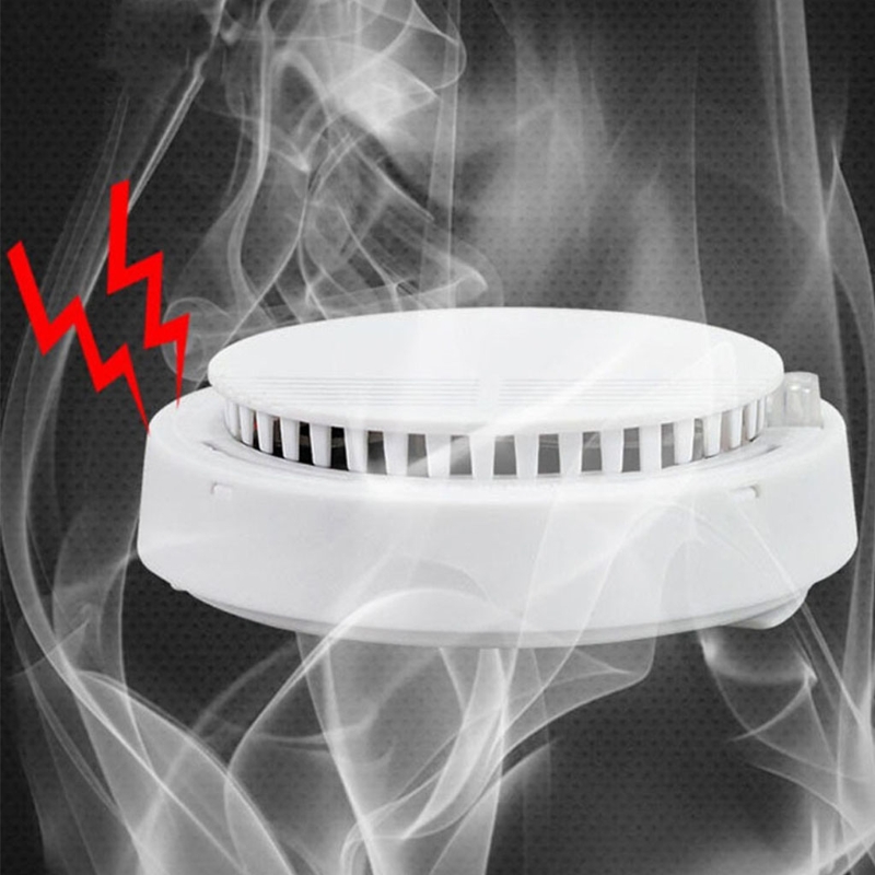 M4YD Smoke Alarms Battery Operated Independent Smoke Detector Fire Alarm with 80dB Loud/Light Home Garage Security