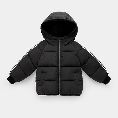 Baumwolle Mantel Winter neue männer und frauen Baby feste farbe dicke warme baumwolle kleidung: schwarz / 18m